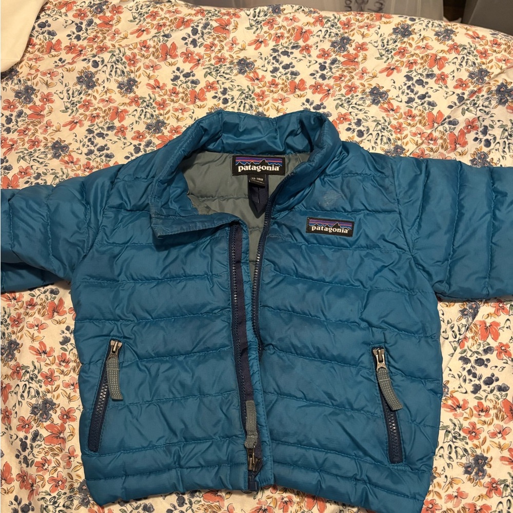 Patagonia Kids Teal Puffer Jacket